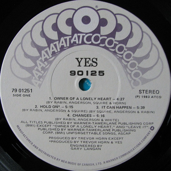 Yes - 90125 | ATCO Records (79 01251) - 3 Yes - 90125 | ATCO Records (79 01251) - 3