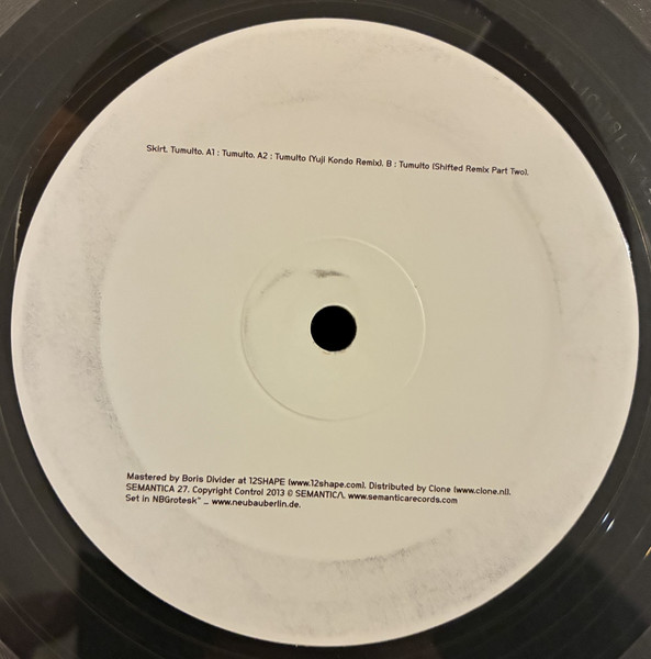 Skirt - Tumulto | Semantica Records (SEMANTICA 27)