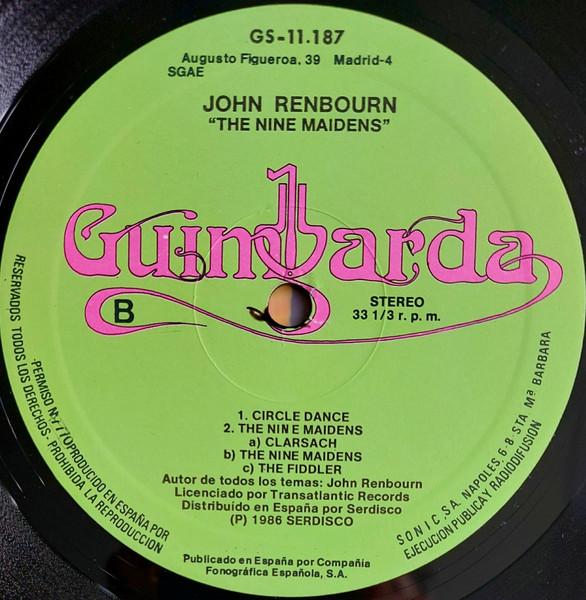 John Renbourn - The Nine Maidens | Guimbarda (GS-11.187) - 4