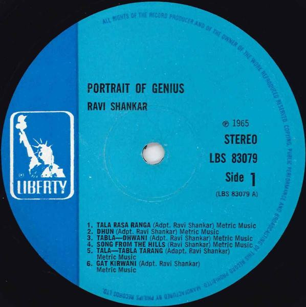 Ravi Shankar - Portrait Of Genius | Liberty (LBS 83079) - 3