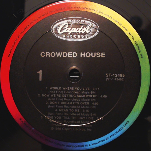 Crowded House - Crowded House [Vinyl] | Capitol Records (ST-12485) - 3