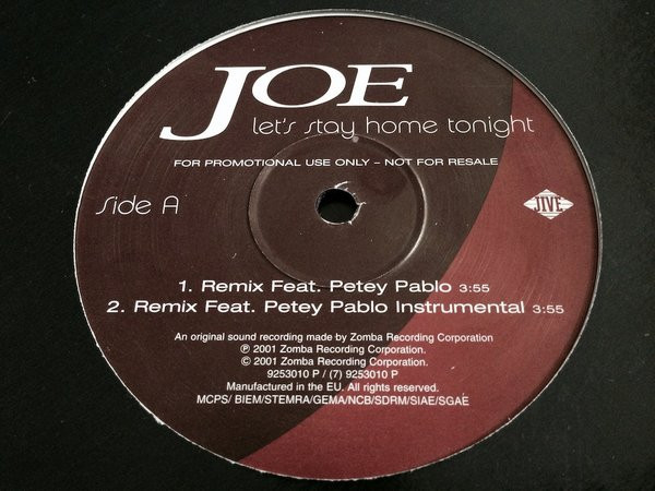 Joe - Let's Stay Home Tonight | Jive (9253010 P) Joe - Let's Stay Home Tonight | Jive (9253010 P)