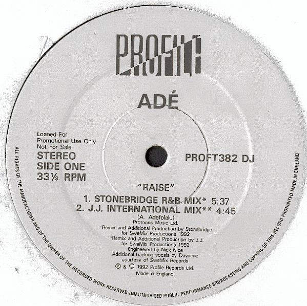 Adé - Raise | Profile Records (PROFT 382 DJ)