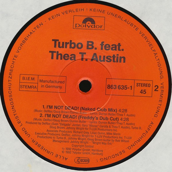 Turbo B. Feat. Thea Austin - I'm Not Dead | Polydor (863 635-1) - 4 Turbo B. Feat. Thea Austin - I'm Not Dead | Polydor (863 635-1) - 4