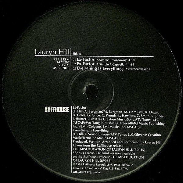 Lauryn Hill - Everything Is Everything | Ruffhouse Records (44 79207) - 3