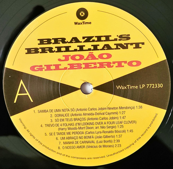 João Gilberto - Brazil's Brilliant | WaxTime (772330) - 2