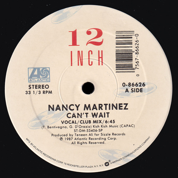 Nancy Martinez - Can't Wait | Atlantic (0-86626) Nancy Martinez - Can't Wait | Atlantic (0-86626)