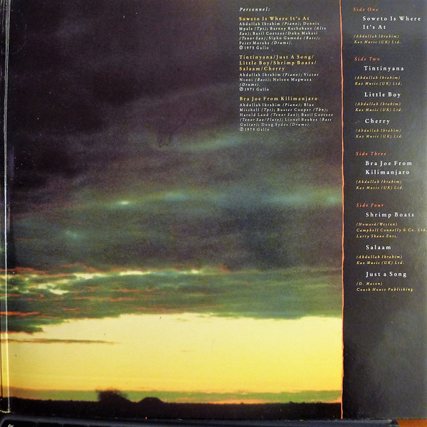 Dollar Brand ; Abdullah Ibrahim - Tintinyana | Kaz Records (KAZ LP 103) - 3