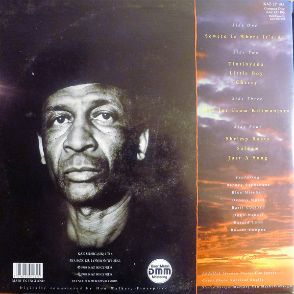 Dollar Brand ; Abdullah Ibrahim - Tintinyana | Kaz Records (KAZ LP 103) - 4