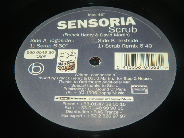 Sensoria - Scrub | Step 2 House Records (560 0049 30)