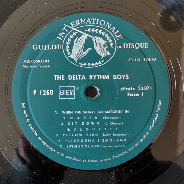 The Delta Rhythm Boys - The Delta Rythm Boys | Guilde Internationale Du Disque (P-1260) - 3