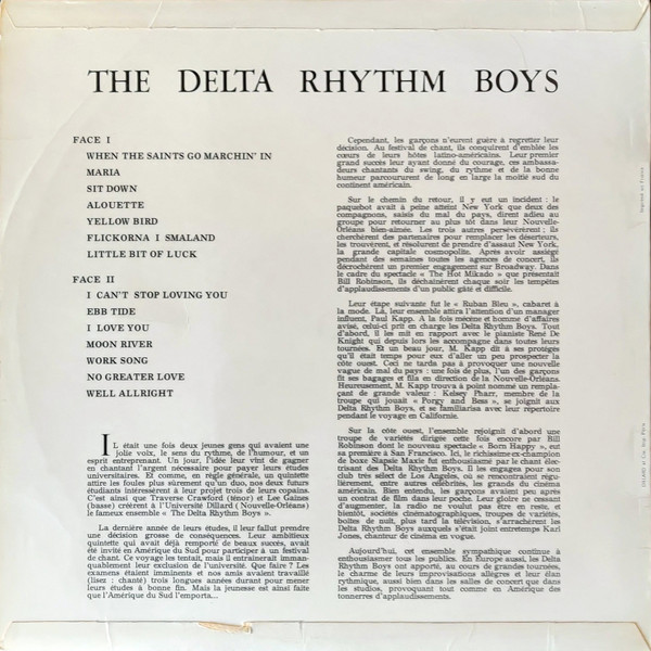 The Delta Rhythm Boys - The Delta Rythm Boys | Guilde Internationale Du Disque (P-1260) - 2