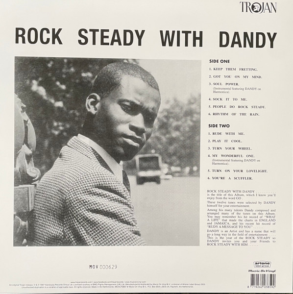 Dandy Livingstone - Rock Steady With Dandy | Music On Vinyl (MOVLP3897) - 3 Dandy Livingstone - Rock Steady With Dandy | Music On Vinyl (MOVLP3897) - 3