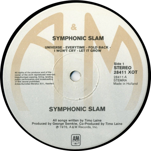 Symphonic Slam - Symphonic Slam | A&M Records (28411 XOT)