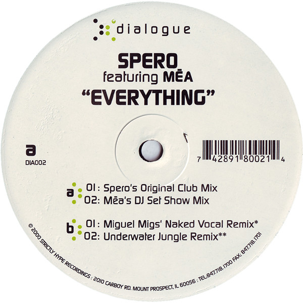 Spero Pagos Featuring Mea Fisher - Everything | Dialogue (DIA002) - main