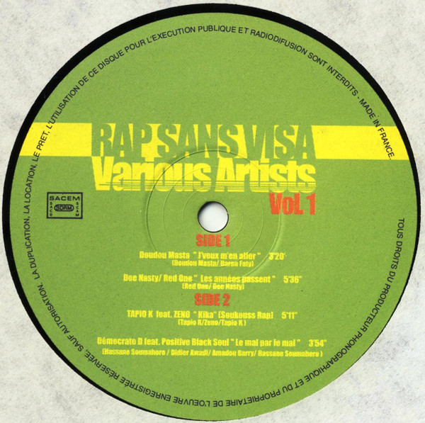 Various - Rap Sans Visa Volume 1 | Le Maquis (LMQ 001) - 2