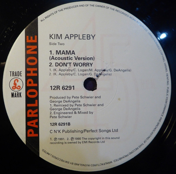 Kim Appleby - Mama / Don't Worry | Parlophone (12R 6291)