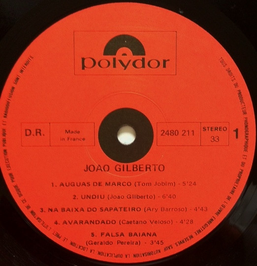 João Gilberto - João Gilberto | Polydor (2480 211) - 3