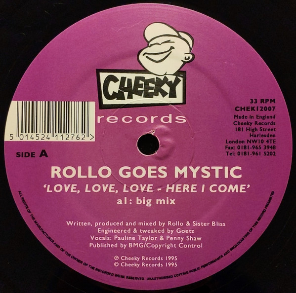 Rollo Goes Mystic - Love, Love, Love - Here I Come | Cheeky Records (CHEK 12.007) - 3