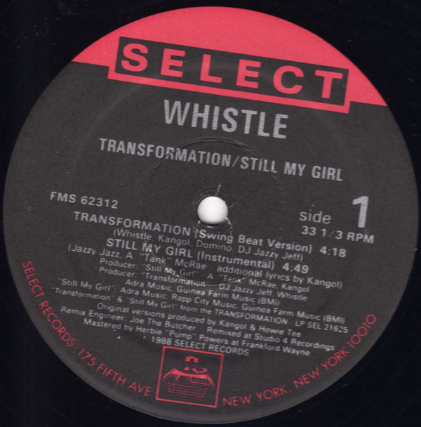 Whistle - Transformation / Still My Girl | Select Records (FMS 62312) - 3 Whistle - Transformation / Still My Girl | Select Records (FMS 62312) - 3