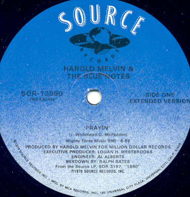 Harold Melvin And The Blue Notes - Prayin' / Your Love Is Taking Me On A Journey | Source Records (SOR-13950) Harold Melvin And The Blue Notes - Prayin' / Your Love Is Taking Me On A Journey | Source Records (SOR-13950)