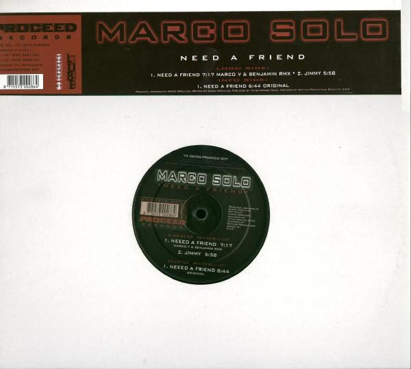 Marco Solo - Need A Friend | Proceed Records (PROCEED 007)