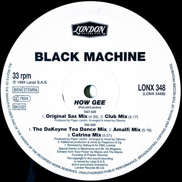 Black Machine - How Gee | London Records (LONX 348) - 4 Black Machine - How Gee | London Records (LONX 348) - 4