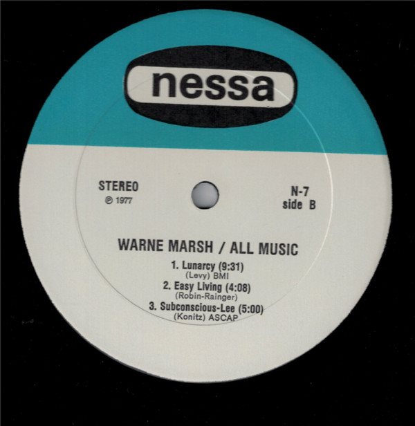 Warne Marsh - All Music | Nessa Records (N-7) - 2