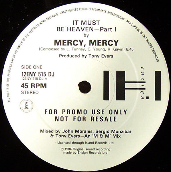 Mercy, Mercy - It Must Be Heaven | Ensign (12ENY 515 DJ) - main