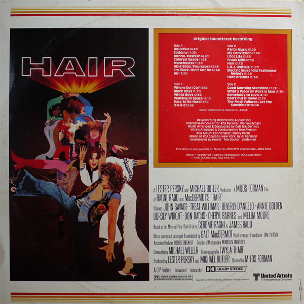 Galt MacDermot - Hair (Original Soundtrack Recording) | RCA Victor (BL 032741) - main