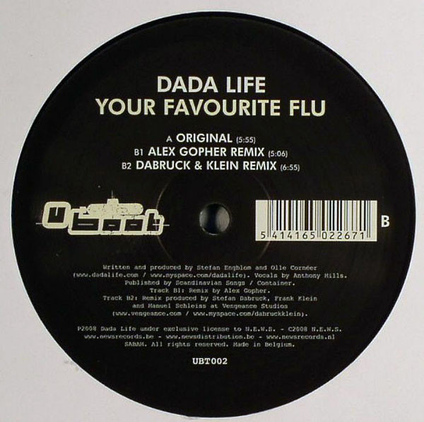 Dada Life - Your Favourite Flu | U-Boot (UBT 002) - 2