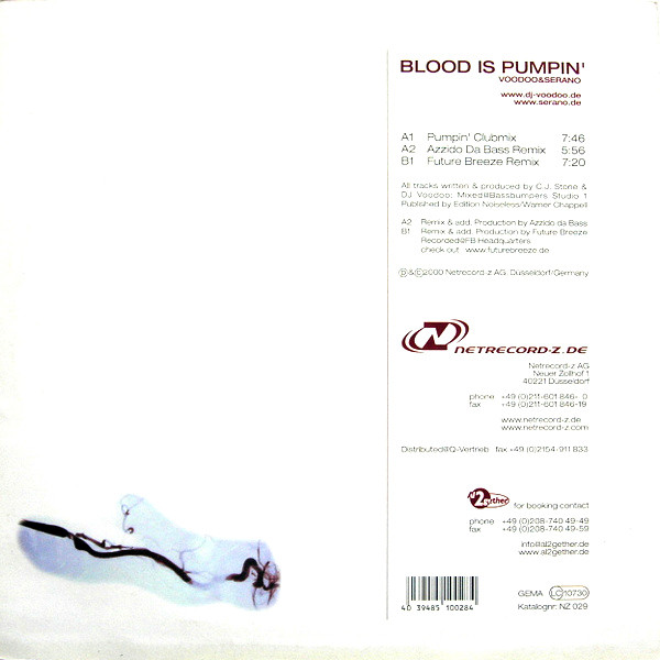 Voodoo & Serano - Blood Is Pumpin' | Netrecord-Z (NZ 029) - 2