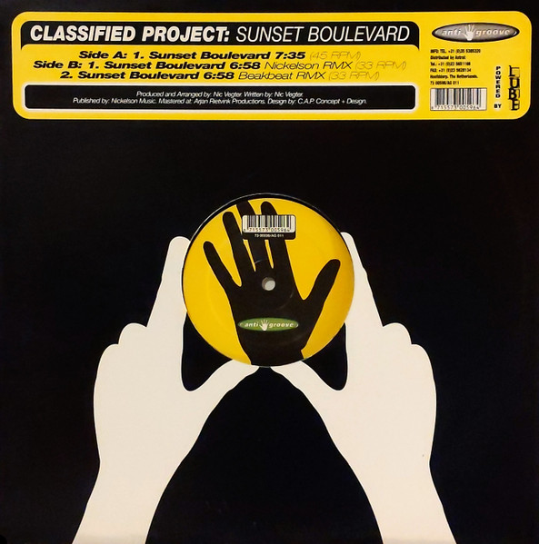 Classified Project - Sunset Boulevard | Anti-Groove Records (AG 011) - main