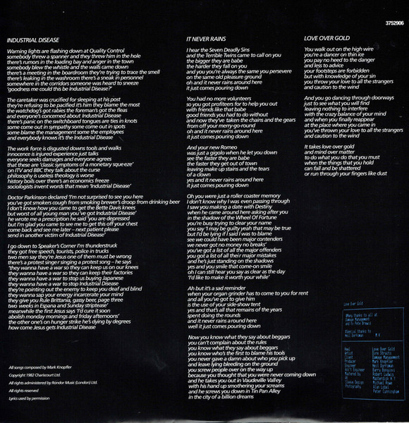 Dire Straits - Love Over Gold | Vertigo (3752906) - 4