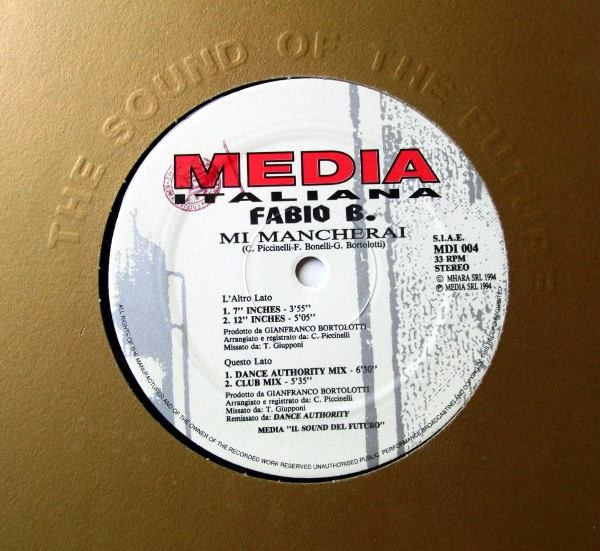 Fabio B. - Mi Mancherai | Media Italiana (MDI 004)