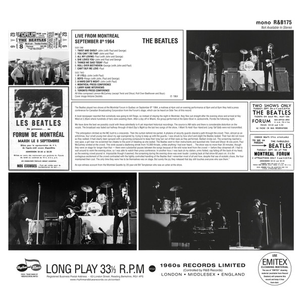 The Beatles - Live From Canada 1964: Montréal September 8th | Rhythm & Blues Records (R&B175) - 4 The Beatles - Live From Canada 1964: Montréal September 8th | Rhythm & Blues Records (R&B175) - 4