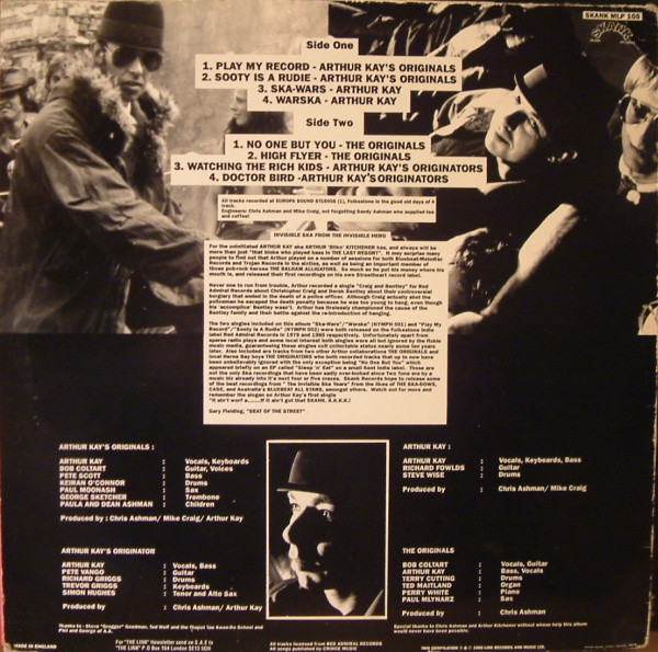 Arthur Kay & The Originals - Rare 'N' Tasty | Skank Records (SKANK MLP 105) - 2