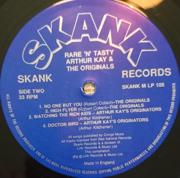 Arthur Kay & The Originals - Rare 'N' Tasty | Skank Records (SKANK MLP 105) - 4
