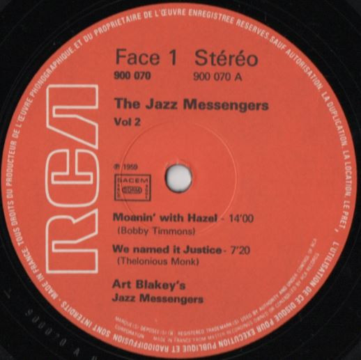Art Blakey & The Jazz Messengers - Au Club Saint-Germain / Vol. 2 | RCA (900.070) - 3 Art Blakey & The Jazz Messengers - Au Club Saint-Germain / Vol. 2 | RCA (900.070) - 3