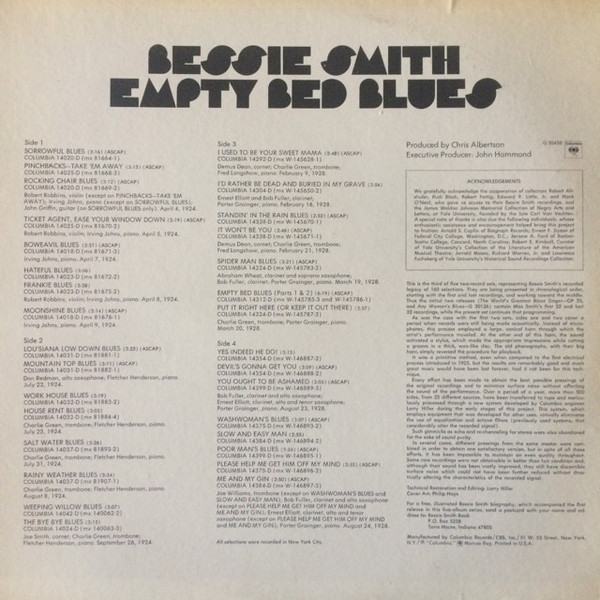 Bessie Smith - Empty Bed Blues | Columbia (G 30450) - 3