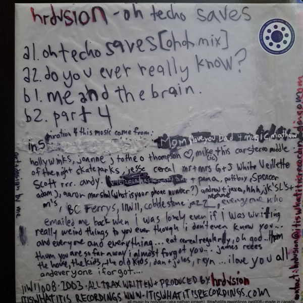 Hrdvsion - Oh Techo Saves | Itiswhatitis Recordings (IIWII008) - 2