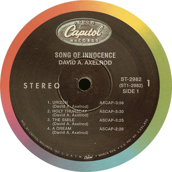 David Axelrod - Song Of Innocence | Capitol Records (ST 2982) - 3
