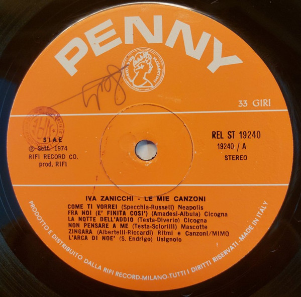 Iva Zanicchi - Le Mie Canzoni | Penny (REL-ST 19240) - 3 Iva Zanicchi - Le Mie Canzoni | Penny (REL-ST 19240) - 3