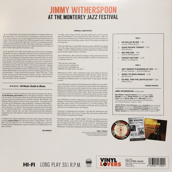 Jimmy Witherspoon - At The Monterey Jazz Festival | Vinyl Lovers (6785489) - 2
