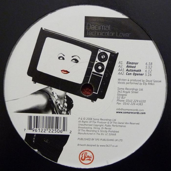 Decimal - Technicolor Lover | Soma Quality Recordings (SOMA 250) Decimal - Technicolor Lover | Soma Quality Recordings (SOMA 250)