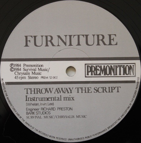 Furniture - Love Your Shoes | Premonition Records (PREM 12 002) - 4