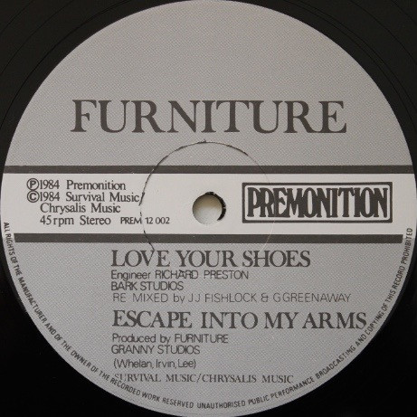 Furniture - Love Your Shoes | Premonition Records (PREM 12 002) - 3