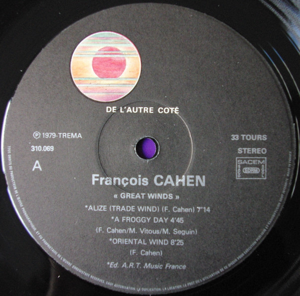François Cahen - Great Winds | De L'Autre Côté (310 069) - 3