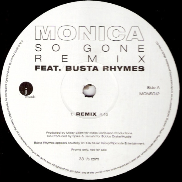 Monica - So Gone (Remix) | J Records (MONSG12) - main