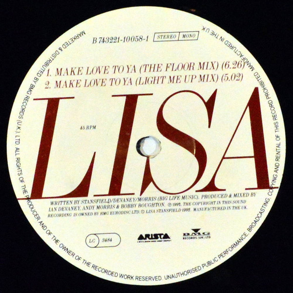 Lisa Stansfield - Set Your Loving Free | Arista (74321 10058 1) - 3 Lisa Stansfield - Set Your Loving Free | Arista (74321 10058 1) - 3